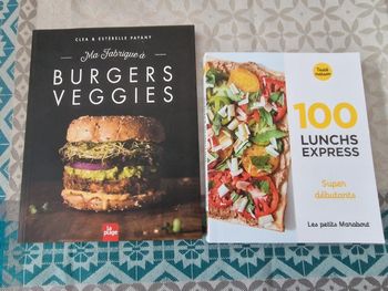 Lot 2 livres cuisine Veggie et lunch