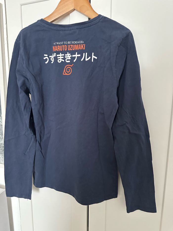 T-shirt manches longues naruto shippuden taille 12 ans très bon état Marine/orange - photo numéro 2