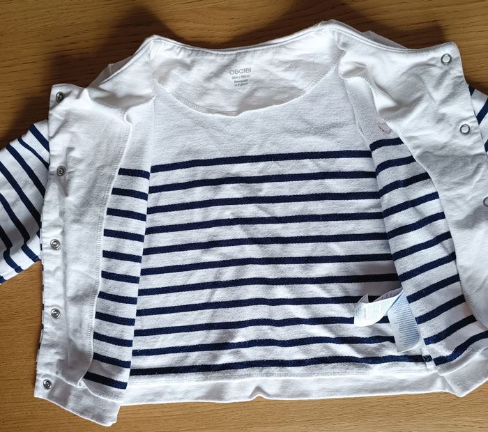 Gilet coton Obaibi marinière 36 mois 3 ans 98 cm fille - photo numéro 6