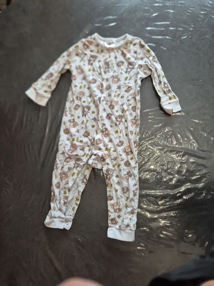 Pyjama grenouillère nounours garçon