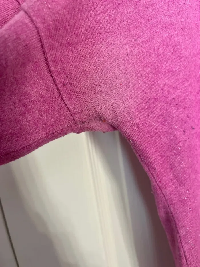 Pull étoile femme rose Col V - photo numéro 5