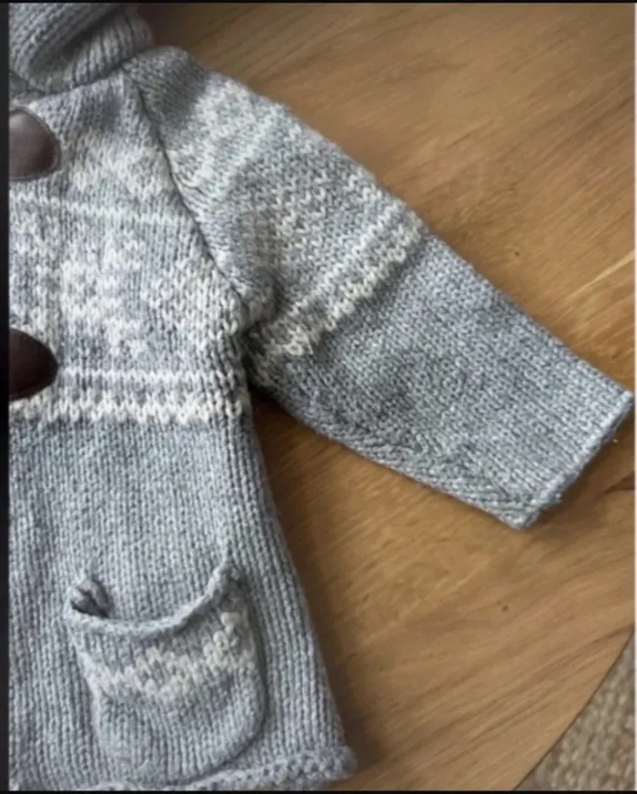 Gilet chaud veste laine Zara fille 12/18 mois - photo numéro 5