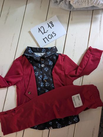 Ensemble cérémonie bébé garçon 12/18 mois