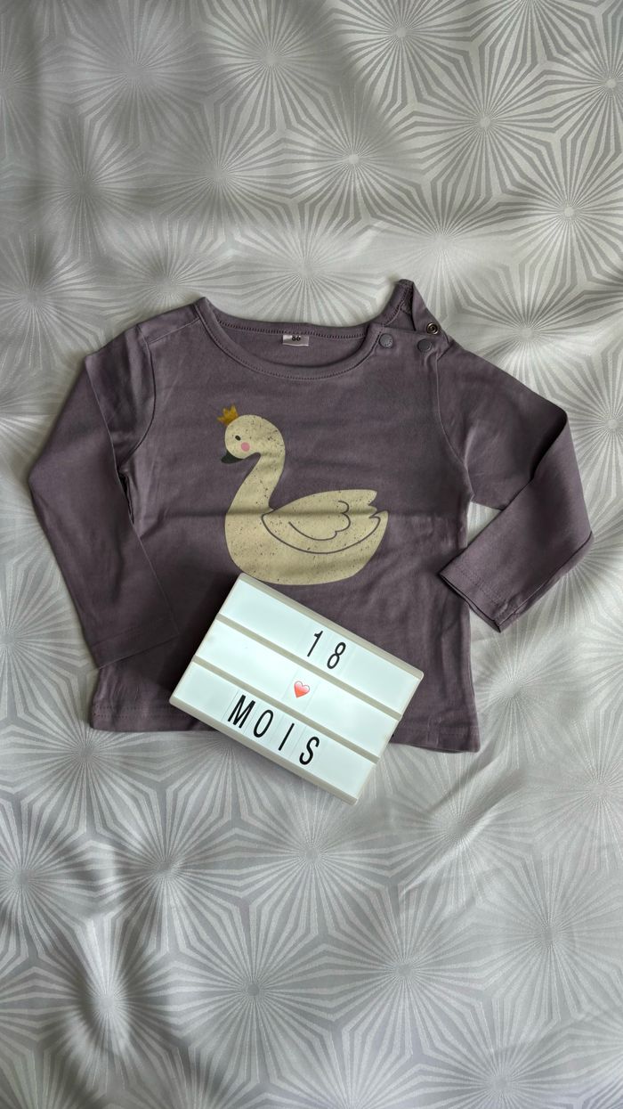 Tee-shirt manches longues 18 mois ou 86cm