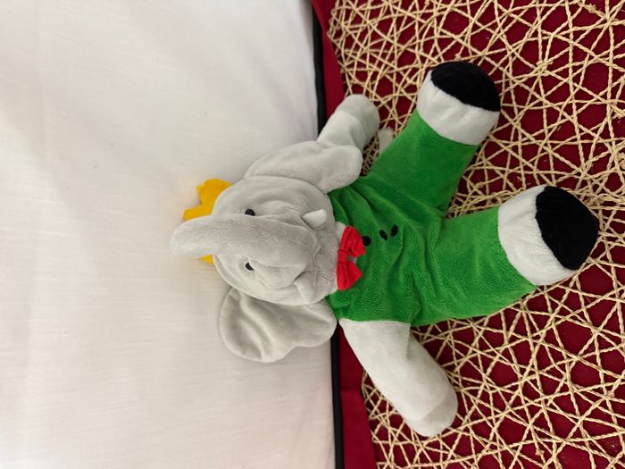 doudou babar lansay peluche elephant corps mou - photo numéro 5