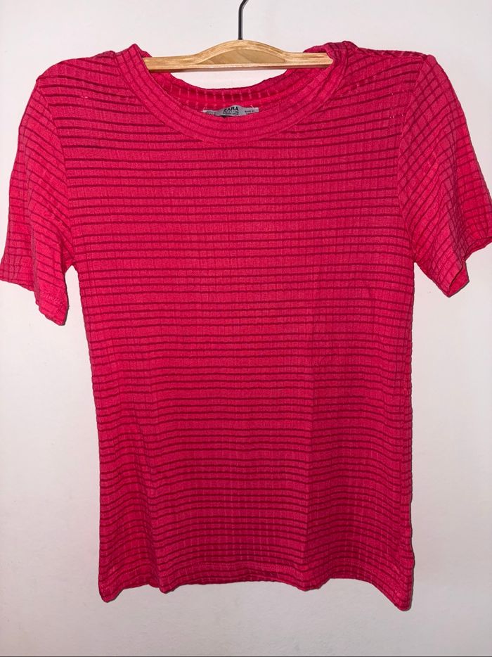 T-shirt rose Zara femme taille S en très bon état - photo numéro 4