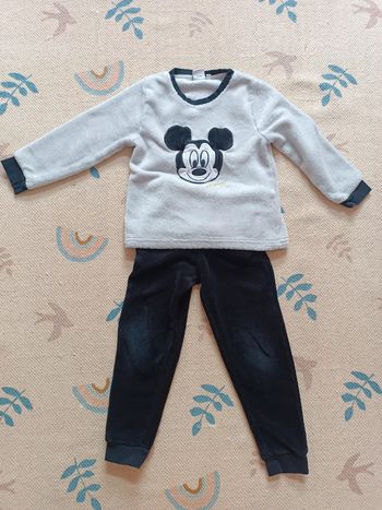 Pyjama polaire mickey gris noir 5 ans disney