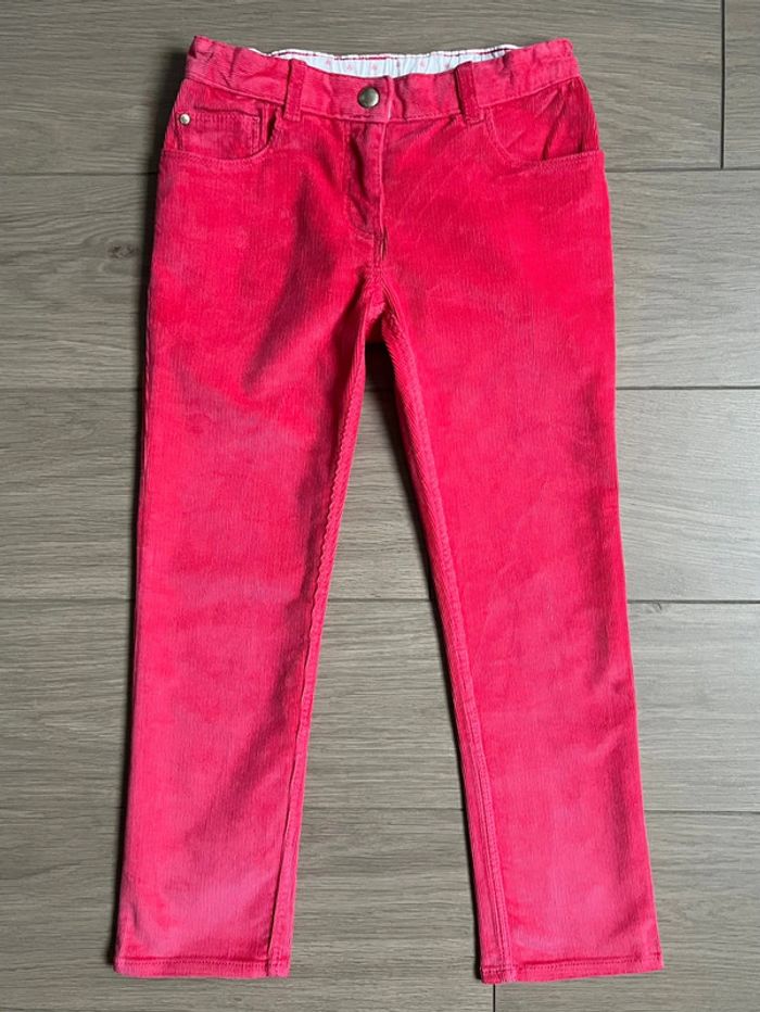 Pantalon en velours rose avec taille ajustable sérigraphié Petit bateau T-6 ans - photo numéro 3