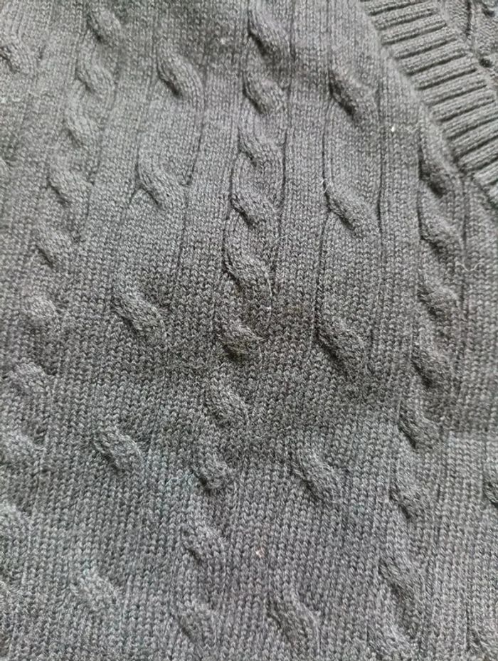 Pull en maille torsadée Charter Club – Taille L - Noir - photo numéro 5