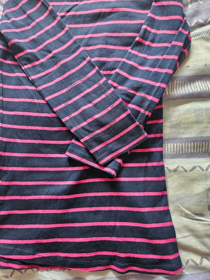 T-shirt rayé rose - photo numéro 2