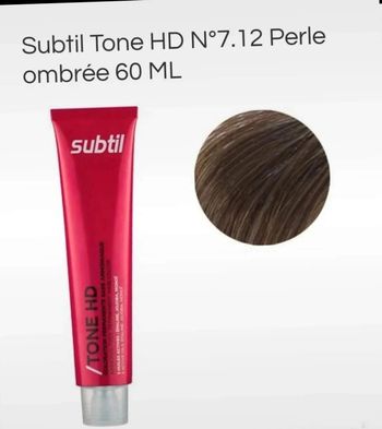 Coloration  7.12 sans  ammoniaque Subtil