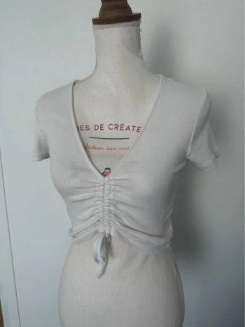 Top court blanc Zara taille M ou 38