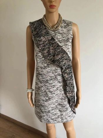 Robe tachetée beige de rose neuve sans manches Morgan taille 34 (valeur 75€)