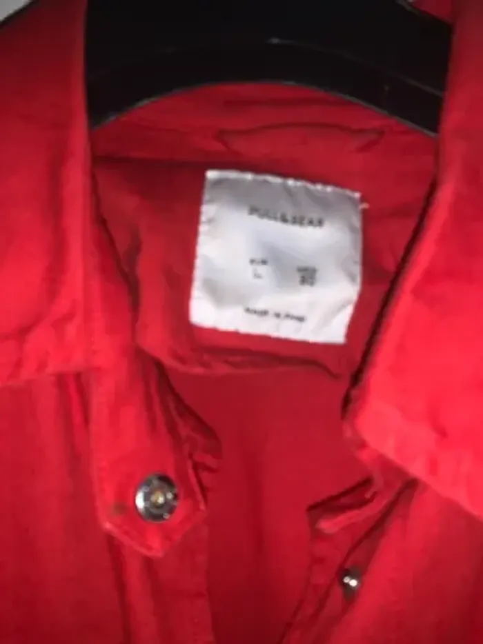 Veste en jean rouge - photo numéro 2