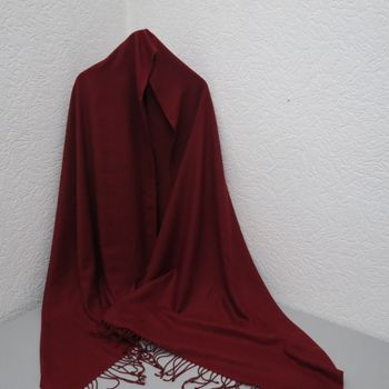 Grande étole / châle bordeaux – 2 m x 80 cm