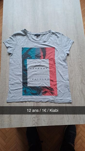 T-shirt gris week-end