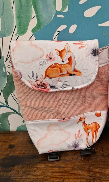 Sac à dos biche rose 