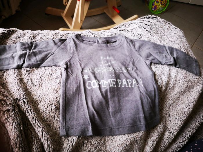 T-shirt manches longues 3 mois - photo numéro 2