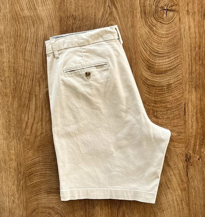 Short chino crème Chaps Coastland Wash pour homme, taille W 32 (42 taille française) - photo numéro 4