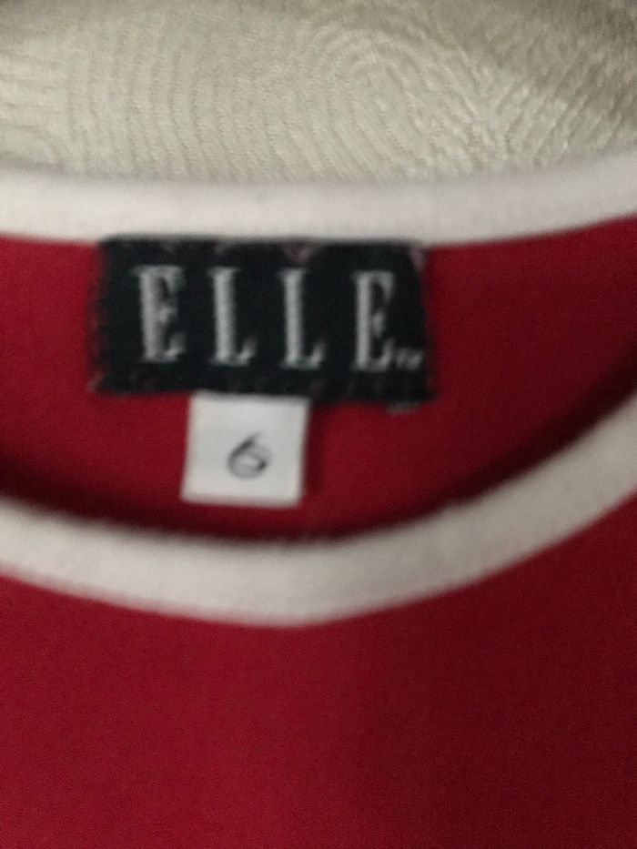 T-shirt rouge et blanc imprimé elle 6 ans ELLE - photo numéro 5