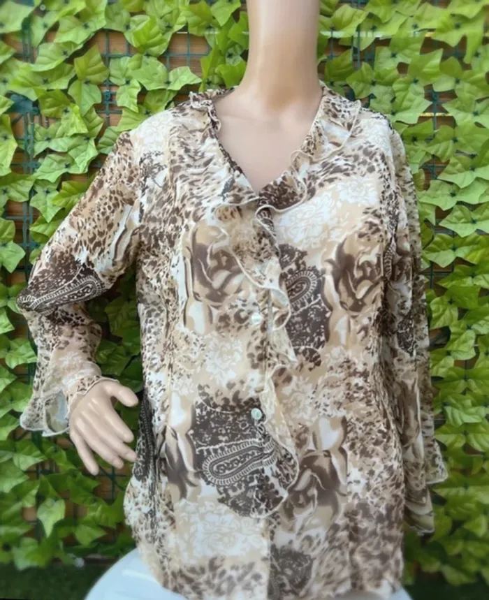 Superbe chemise vintage parisienne chic- taille 42 - neuve - photo numéro 2