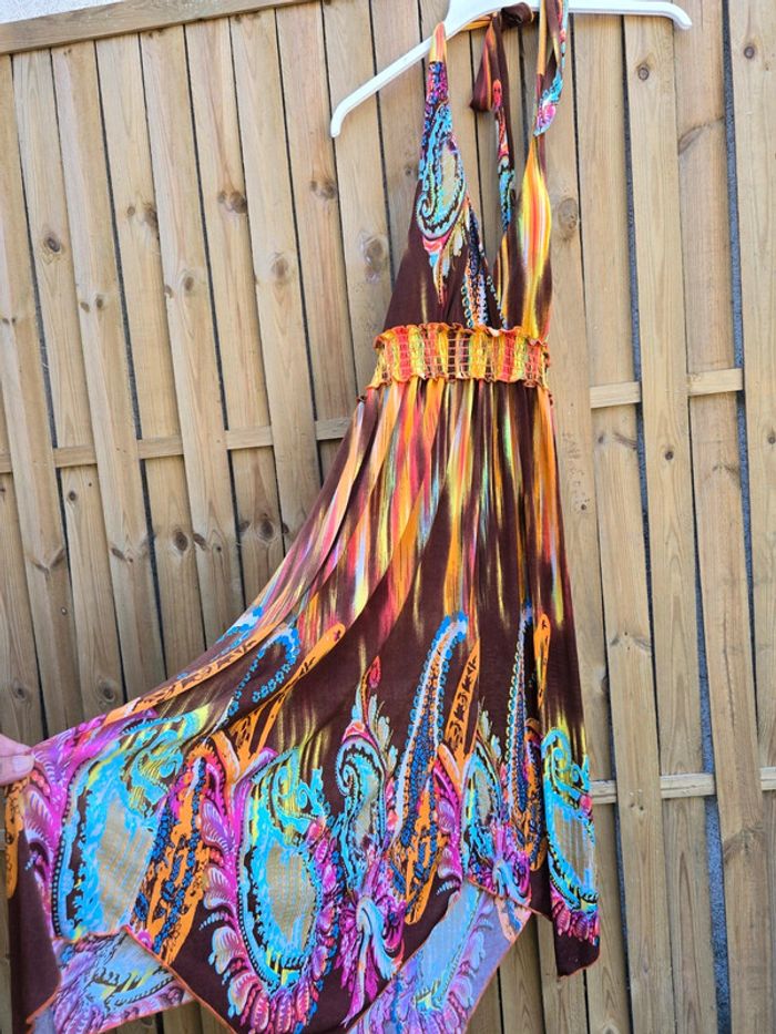 Robe dos nu asymétrique neuve étiquette 🍒années 2000🍒taille XL - photo numéro 3