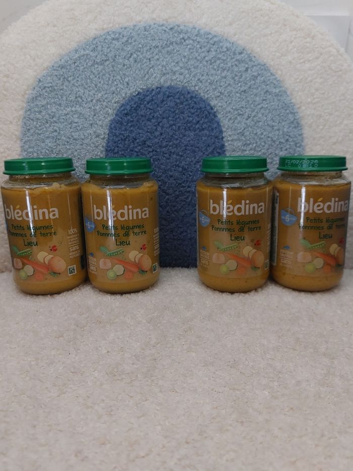 Lot de 4pots, Petits légumes
Pomme de terre Lieu, BIédina,
200g