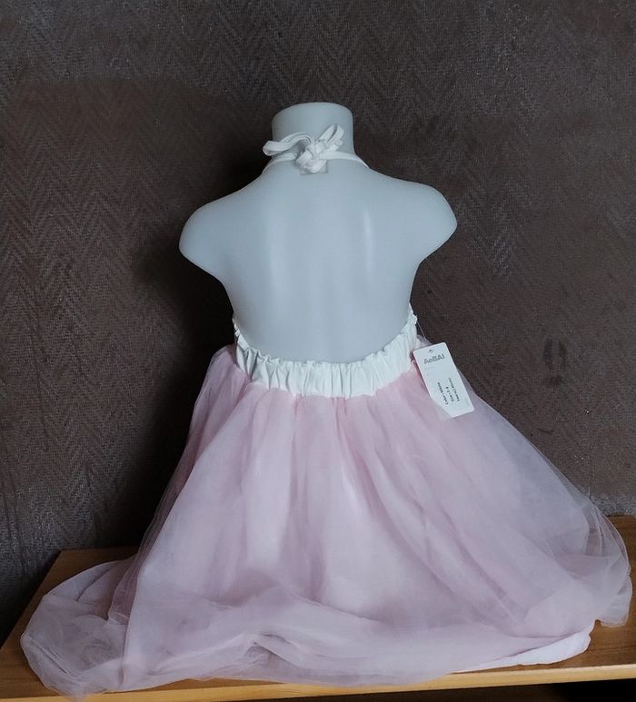 Robe rose et blanc enfant 7-8 ans-140 cm - photo numéro 7