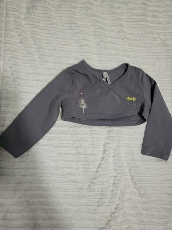 Gilet gris bébé fille 
