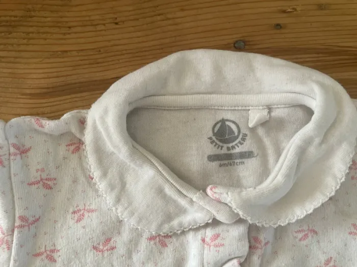 Pyjama feuilles roses 6 mois petit bateau - photo numéro 2