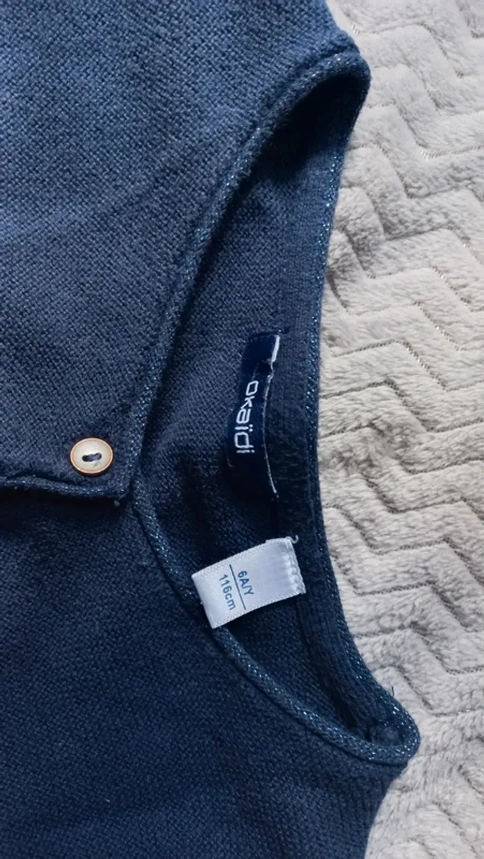 Gilet bleu marine okaïdi t6 - photo numéro 2