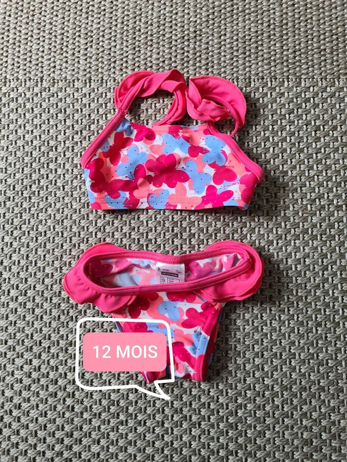 Maillot de bain 2 pièces rose - 12 mois - photo numéro 5