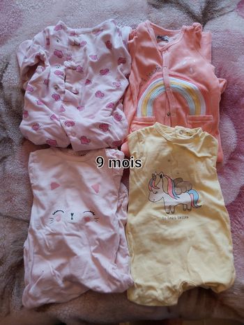 Pyjamas fin 9 mois fille