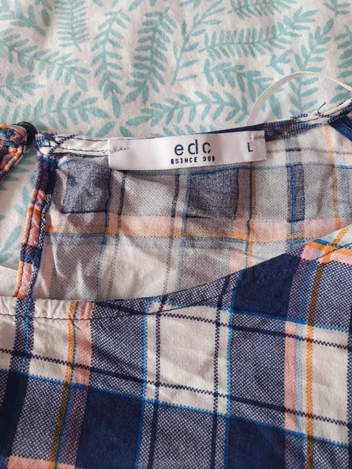 Top fluide EDC à carreaux L - photo numéro 2