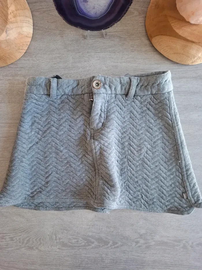 Jupe courte grise taille 8 ans obaibi - photo numéro 2