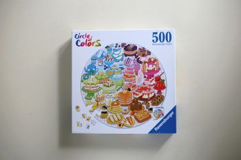 Puzzle rond Circle of colors 500 pièces "Desserts" par Olivia Gibbs, Ravensburger