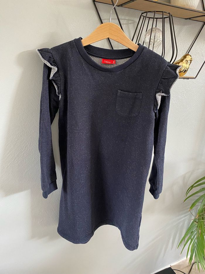 Robe bleue paillettée tissaia 6 ans