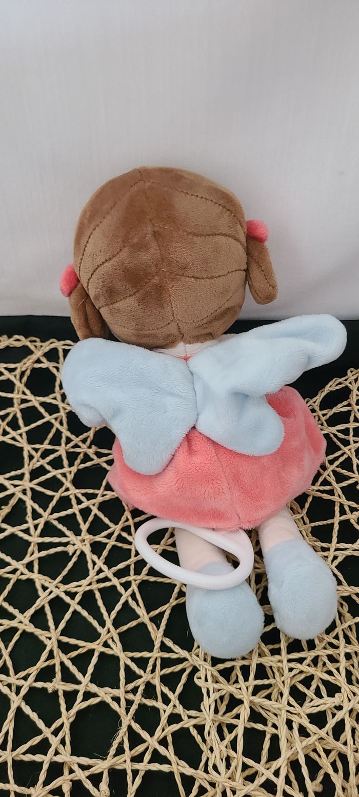 TEX DOUDOU POUPEE ANGE FILLE ROSE MUSICAL ETOILE - photo numéro 3