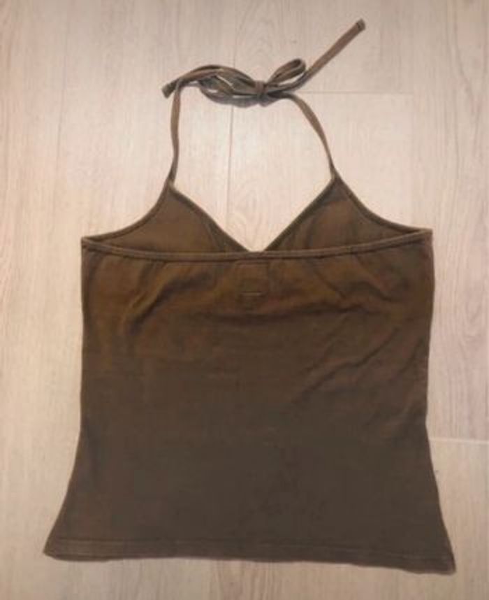 Débardeur kaki dos nu top haut attache dans le cou - photo numéro 11