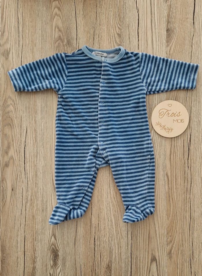 Pyjamas velours bébé garçon 3mois