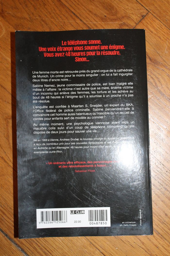 livre " 48 heures pour mourir" Andreas Gruber - photo numéro 3