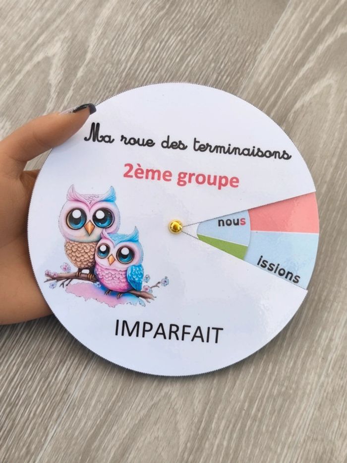 Roue des terminaisons du 2ème groupe à l'imparfait - photo numéro 3