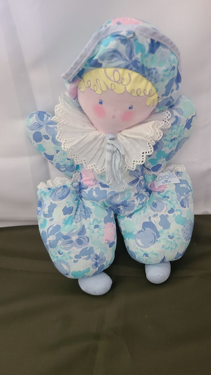 Doudou poupée chiffon vintage Corolle 28 cm - photo numéro 4