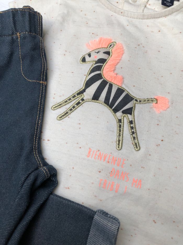 Ensemble Kiabi 9 mois : t-shirt + pantalon - photo numéro 2