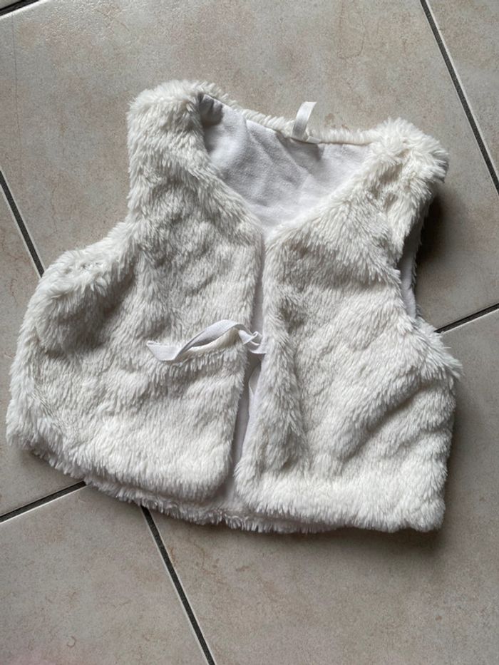 Gilet fausse fourrure blanc Orchestra 36 mois - photo numéro 5