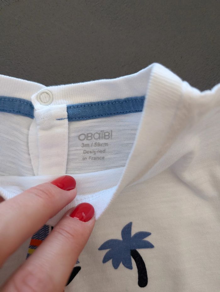 Lot de 3 t-shirt Okaïdi - Taille : 3 mois - photo numéro 10