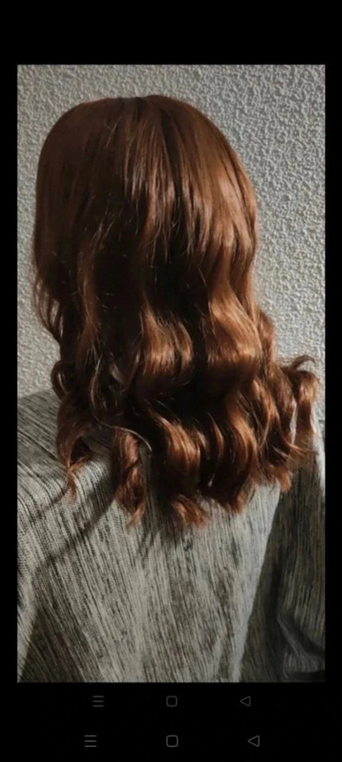 Perruque Naturelle Châtain Ombré Luxe