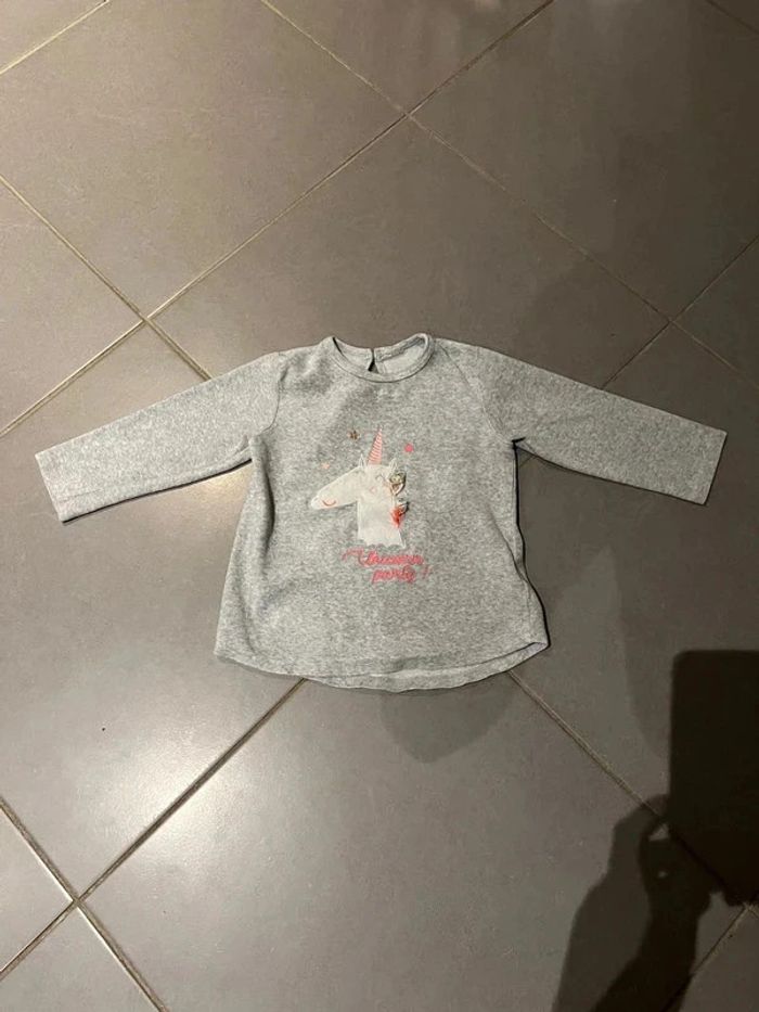 Chemise de nuit avec Licorne - Tape à l’oeil - Unicorn party ! - Gris - 3 ans