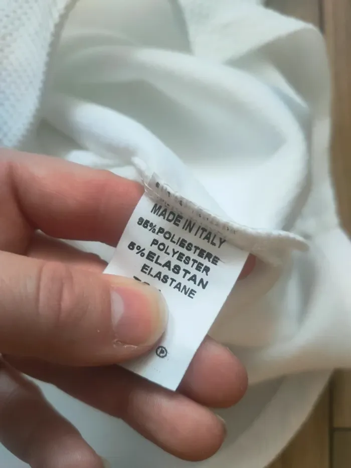 Pull fin homme blanc mentex L neuf - photo numéro 5