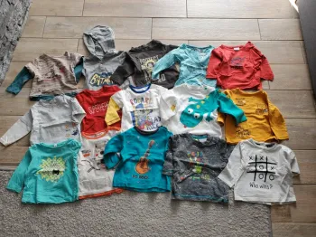 Lot de 15 t shirts manches longues 6 mois